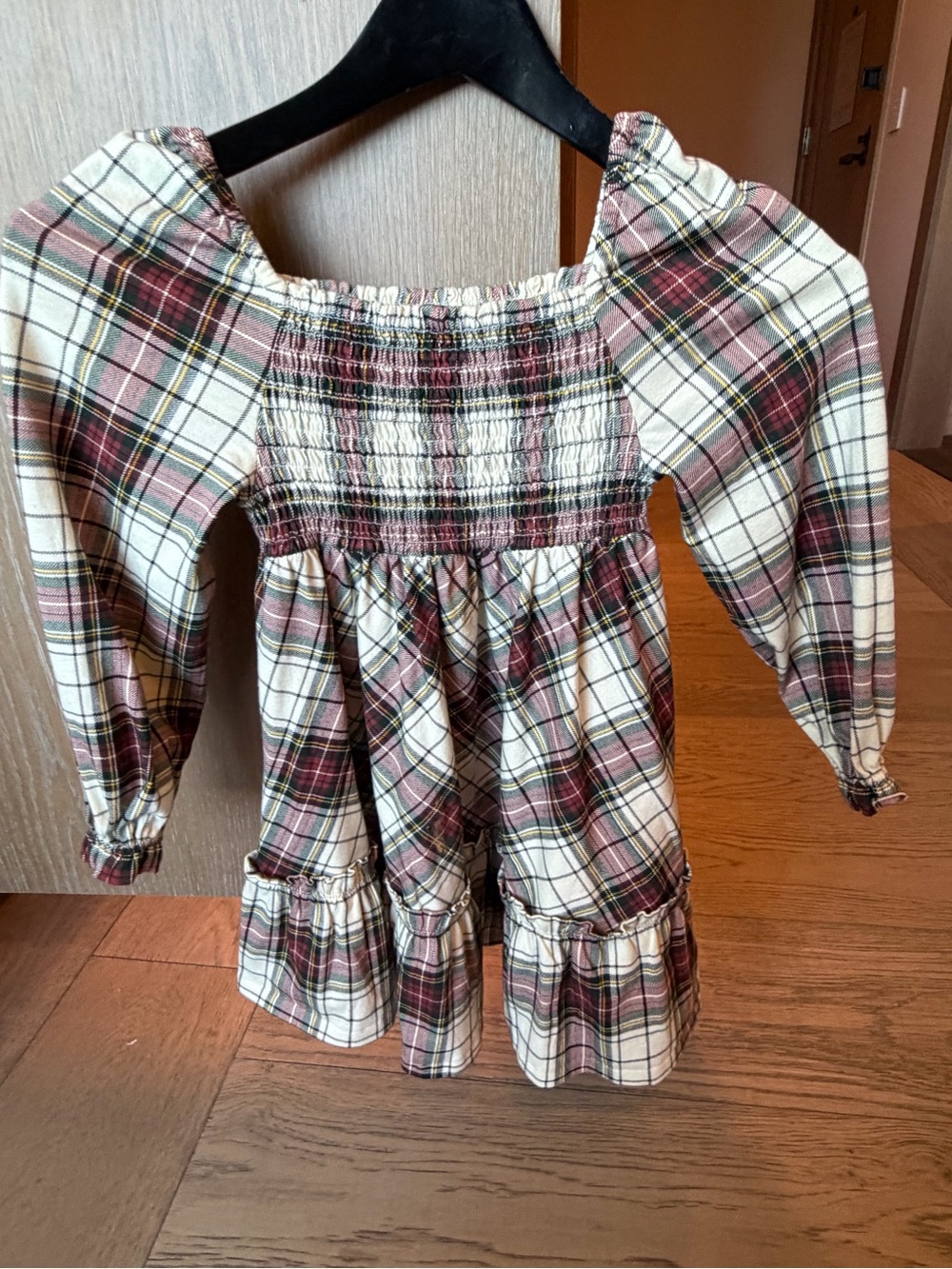 NWT Polo Ralph Lauren Toddler Girls Plaid Smocked Ruffle Dress 5T